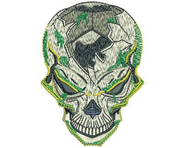 Picture of SOCCER SKULL Machine Embroidery Design