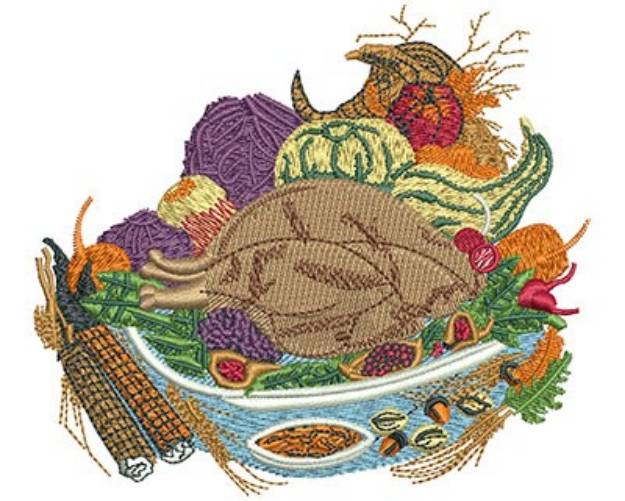 Picture of THANKSGIVING FOOD Machine Embroidery Design