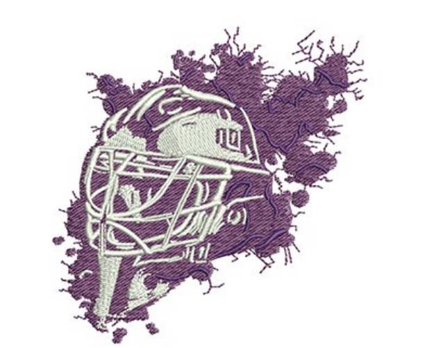 Picture of Goalie Mask Machine Embroidery Design