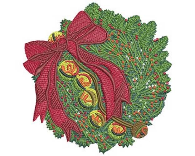 Picture of Xmas Wreath Machine Embroidery Design