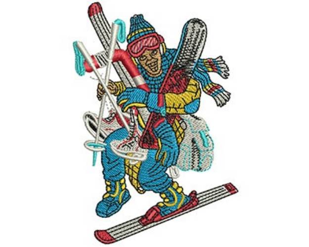 Picture of Snow Sport Man Machine Embroidery Design