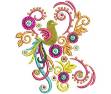 Picture of Swirl Bird Machine Embroidery Design