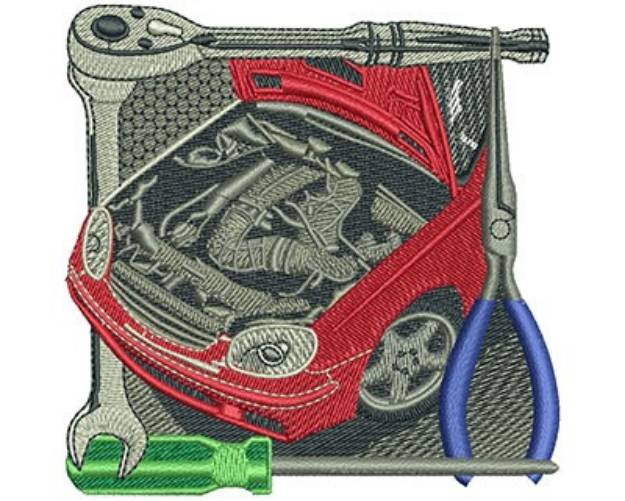 Picture of Under The Hood Machine Embroidery Design