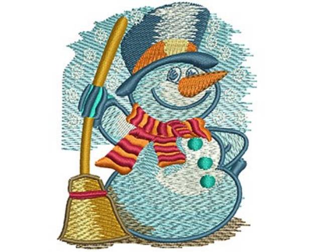 Picture of Happy Snowman Machine Embroidery Design