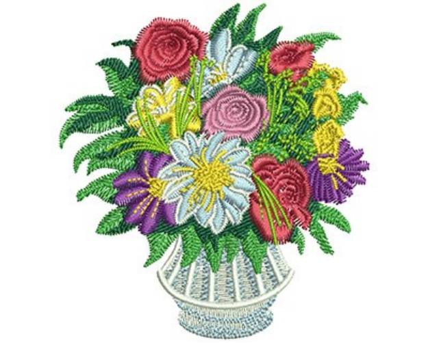 Picture of Flower Bouquet Machine Embroidery Design