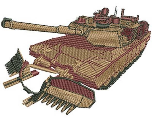Picture of M1A1 Tank Machine Embroidery Design
