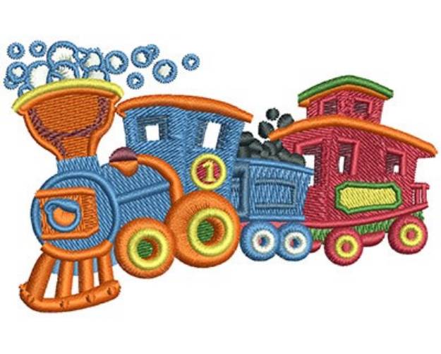 Picture of Bubble Train Machine Embroidery Design