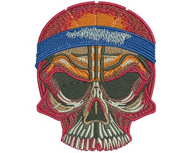 Picture of Basketball Skull Machine Embroidery Design