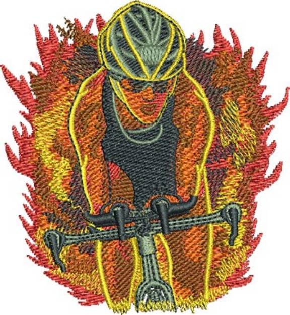 Picture of Triathlon Biker Machine Embroidery Design