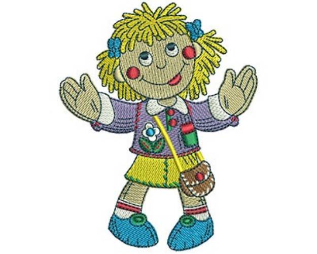 Picture of Hug Me Doll Machine Embroidery Design