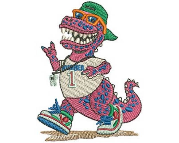 Picture of Cartoon T-Rex Machine Embroidery Design