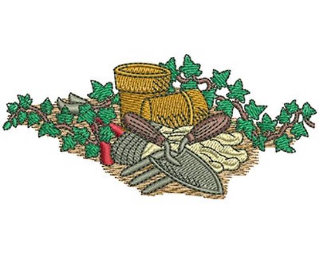 Picture of Flower Gardening Machine Embroidery Design