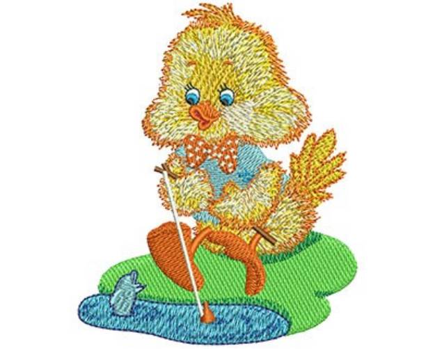 Picture of Fishing Duck Machine Embroidery Design