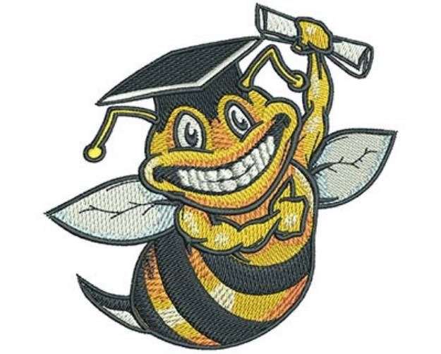 Picture of Graduattion Bee Machine Embroidery Design