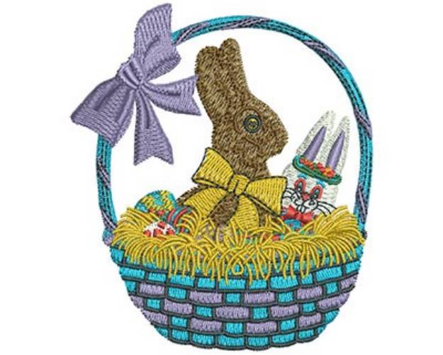 Picture of Chocolate Easter Bunny Machine Embroidery Design