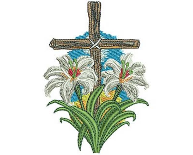 Picture of Lenten Lilies Machine Embroidery Design