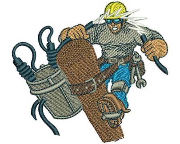 Picture of Line Man Machine Embroidery Design