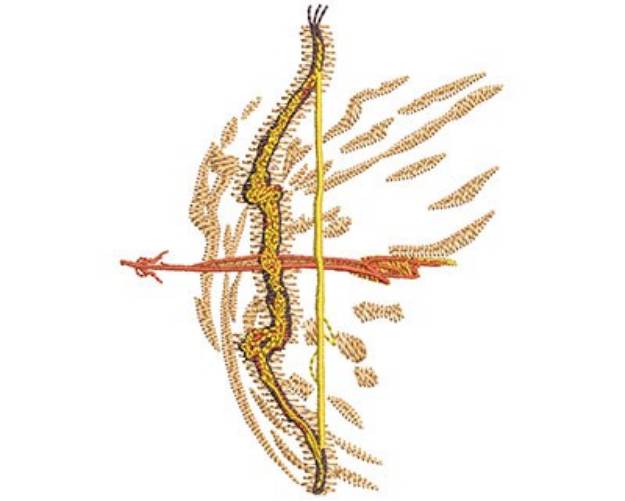 Picture of Flaming Bow Machine Embroidery Design