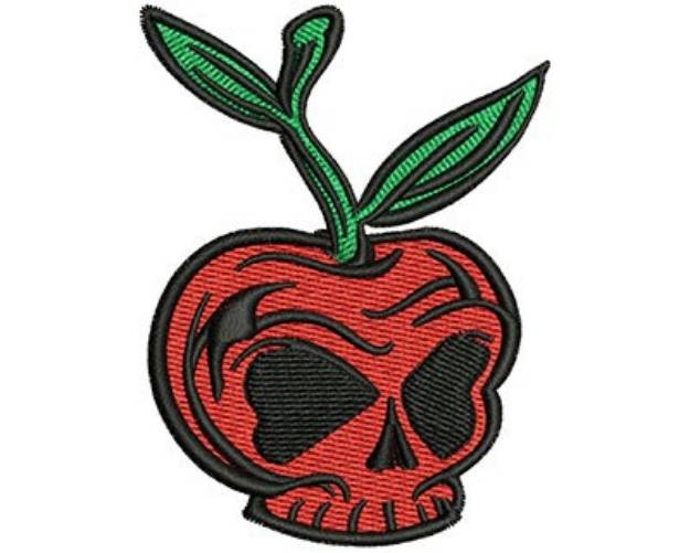 Picture of Cherry Skull Machine Embroidery Design