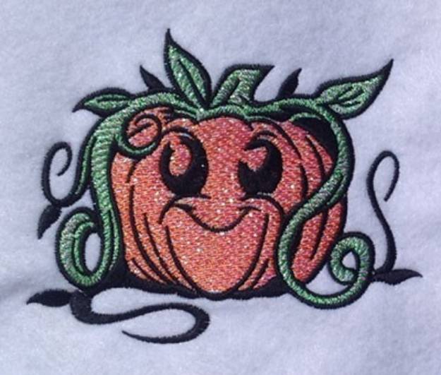 Picture of Smiley Jack-o-lantern Machine Embroidery Design