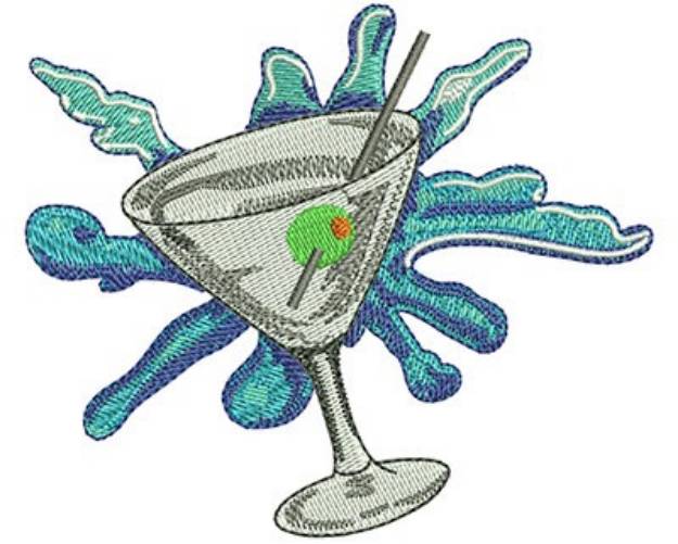 Picture of Martini Glass Machine Embroidery Design