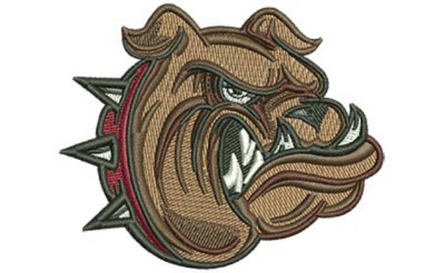 Picture of Spiked Collar Bulldog Machine Embroidery Design
