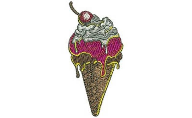 Picture of Ice Cream Cone Machine Embroidery Design