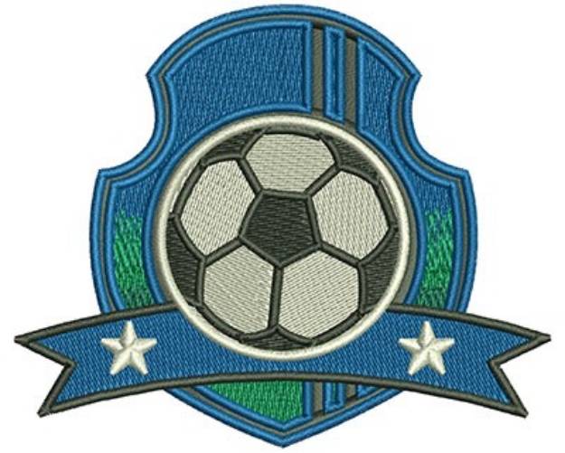 Picture of Soccer Ball Crest Machine Embroidery Design