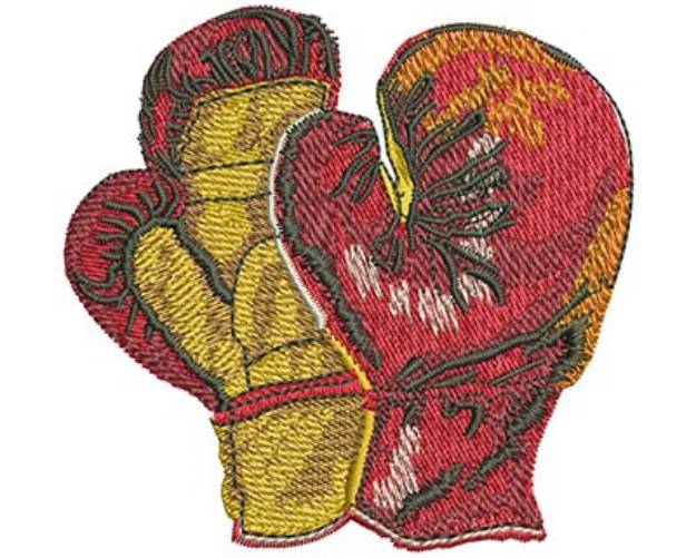 Picture of Boxing Gloves Machine Embroidery Design