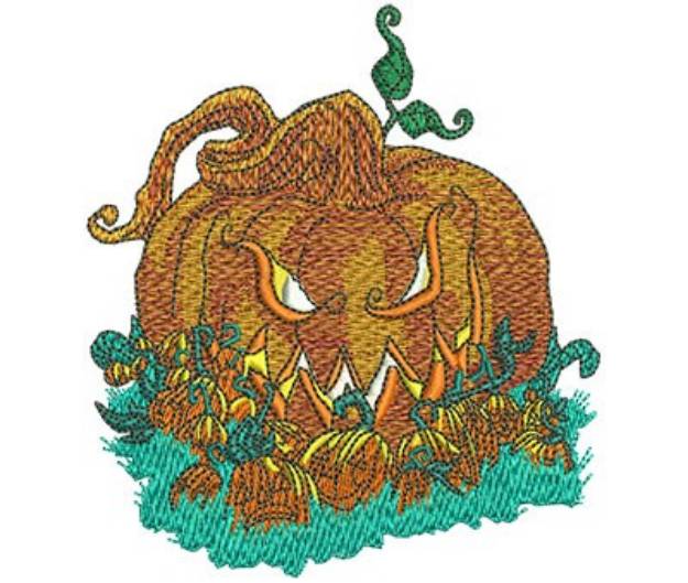 Picture of Halloween Pumpkin Patch Machine Embroidery Design