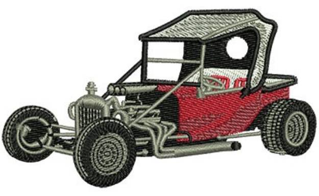 Picture of Red Bucket Car Machine Embroidery Design