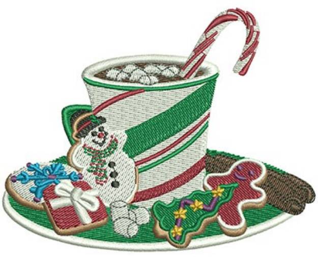Picture of Christmas Hot Chocolate Machine Embroidery Design