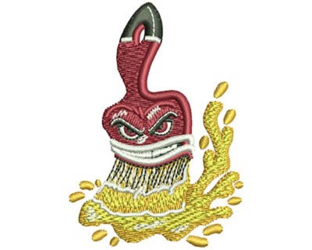 Picture of Angry Paintbrush Machine Embroidery Design
