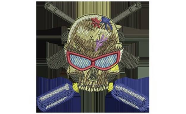 Picture of Paintball Skull Machine Embroidery Design