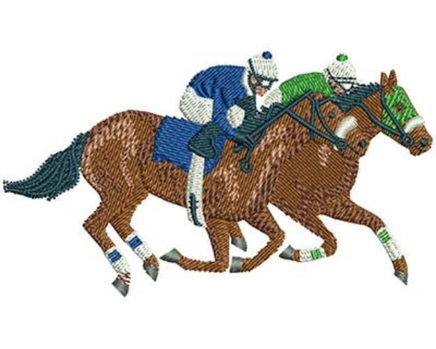 Picture of Horse Racing Machine Embroidery Design