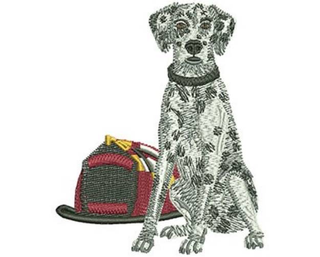 Picture of Dalmation Fire Dog Machine Embroidery Design