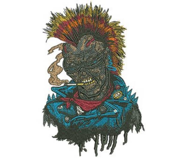 Picture of Punk Zombie Machine Embroidery Design