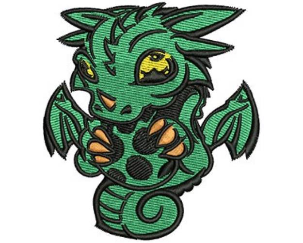 Picture of Cartoon Dragon Mascot Machine Embroidery Design