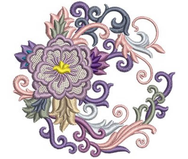 Picture of Flower Fan Machine Embroidery Design