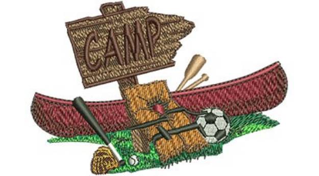 Picture of Whos Ready To Camp? Machine Embroidery Design