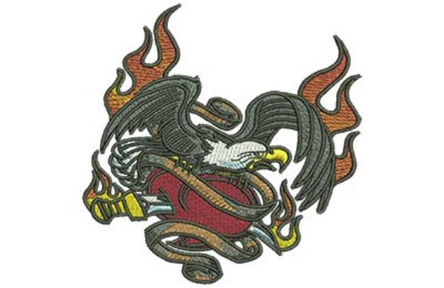 Picture of Eagle Tattoo Machine Embroidery Design