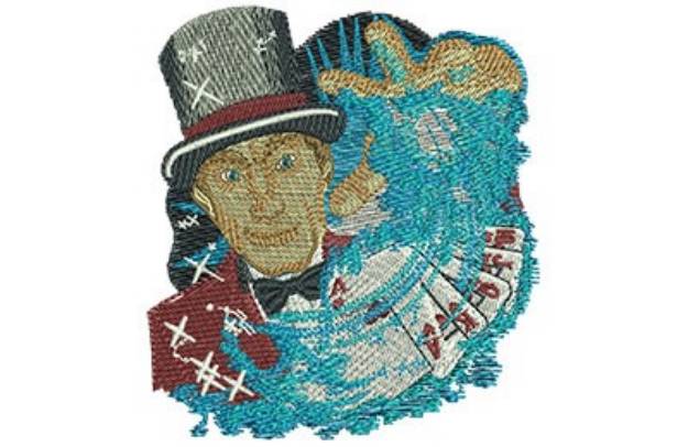 Picture of Vegas Magician Machine Embroidery Design