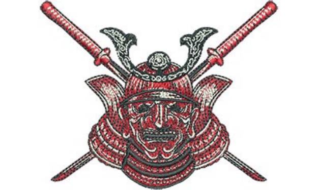 Picture of Samurai Mask Machine Embroidery Design