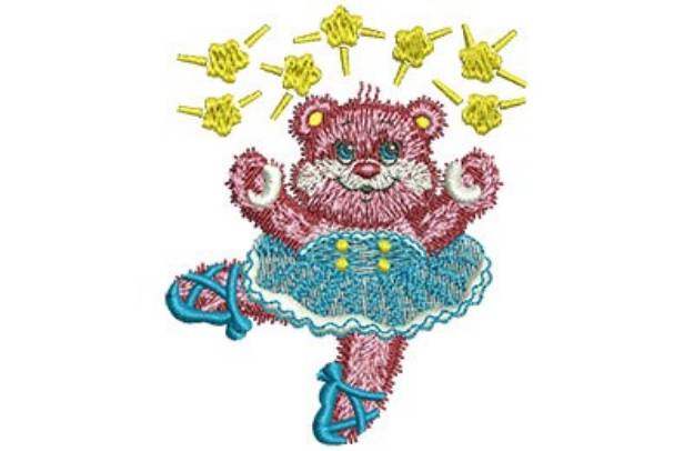 Picture of Ballet Bear Machine Embroidery Design