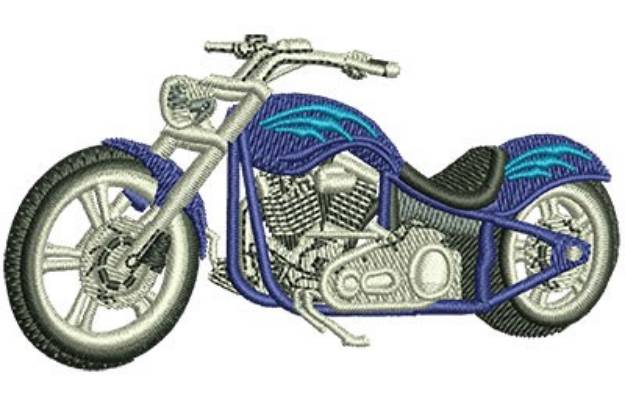 Picture of Blue Chopper  Machine Embroidery Design