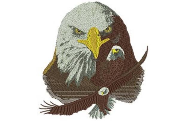 Picture of Eagle Collage Machine Embroidery Design