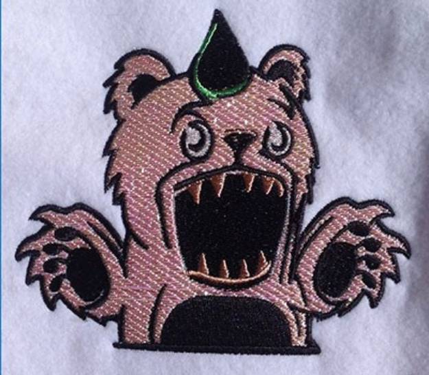 Picture of Monster Teddy Bear Applique Machine Embroidery Design