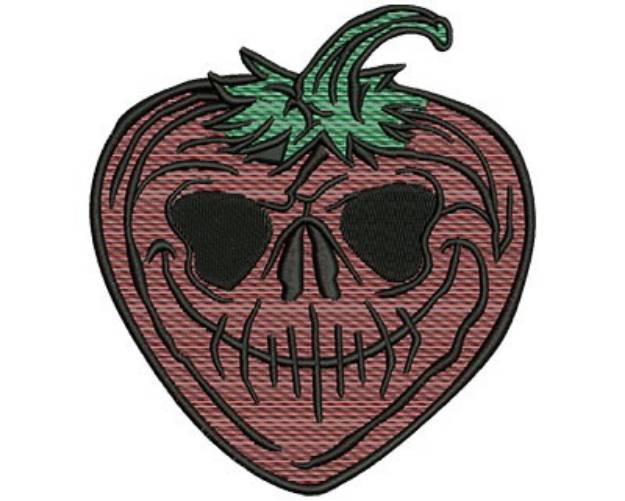 Picture of Evil Strawberry Applique Machine Embroidery Design