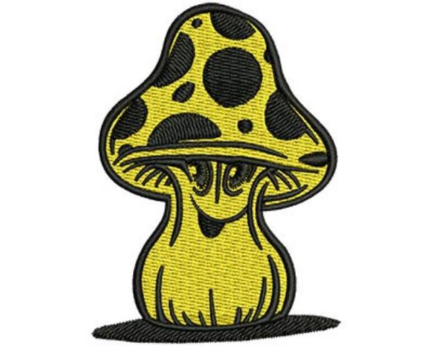 Picture of Happy Mushroom Machine Embroidery Design