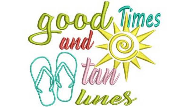 Picture of Good Times And Tan Lines Machine Embroidery Design